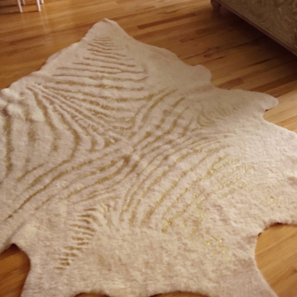 Old World Market Other Creamgold Zebra Print Rug Poshmark